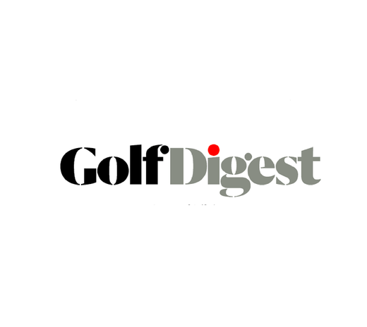 Golf Digest logo with "Golf" in black and "Digest" in gray, with a red dot over the i.