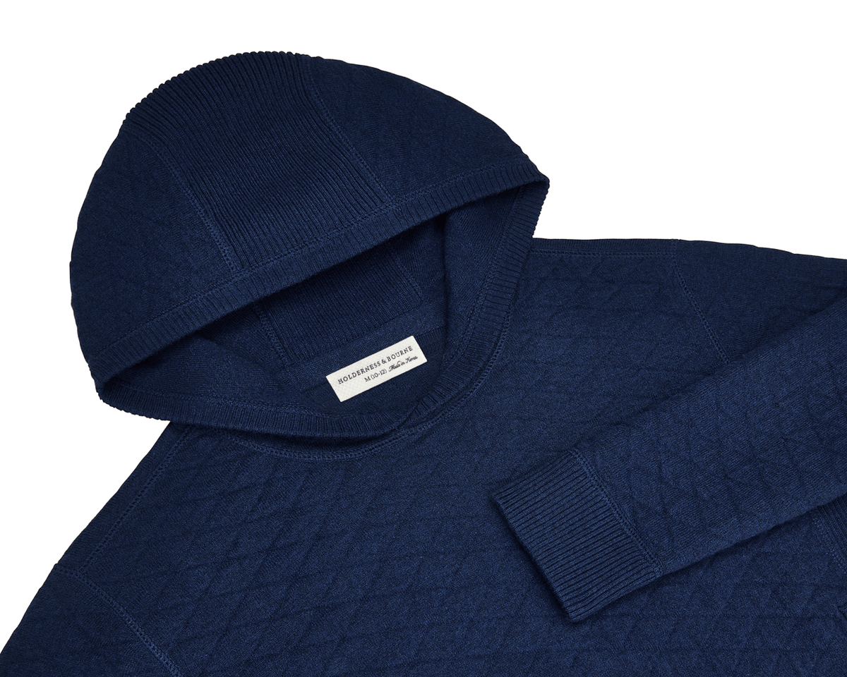 Holderness & Bourne Boy's Navy Blue Hoodie Sweater