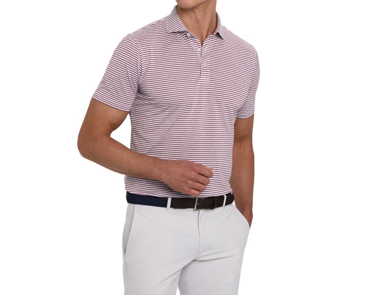 The Maxwell Shirt: Heathered Napa & White