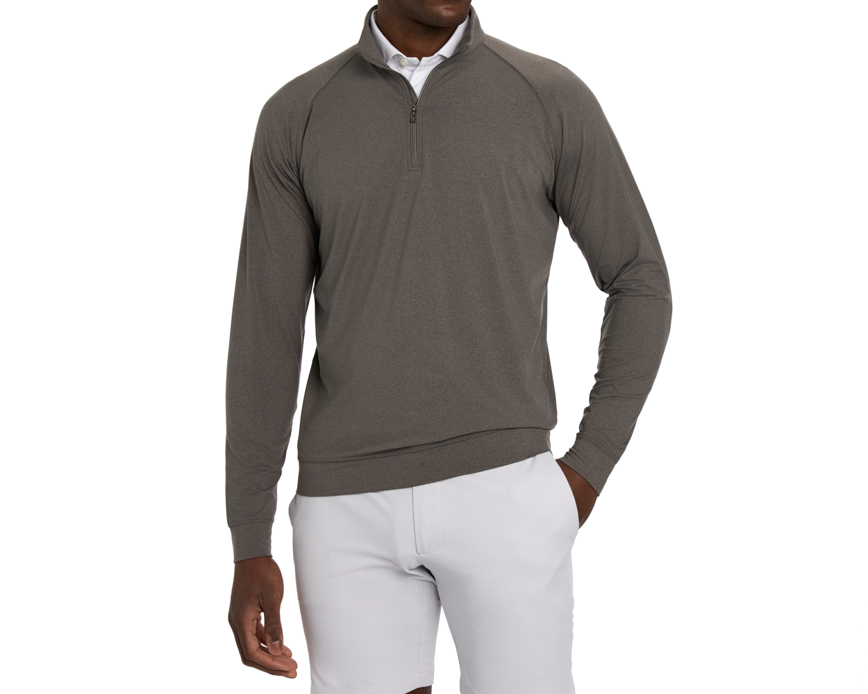 The Westland Quarter-Zip: Heathered Driftwood