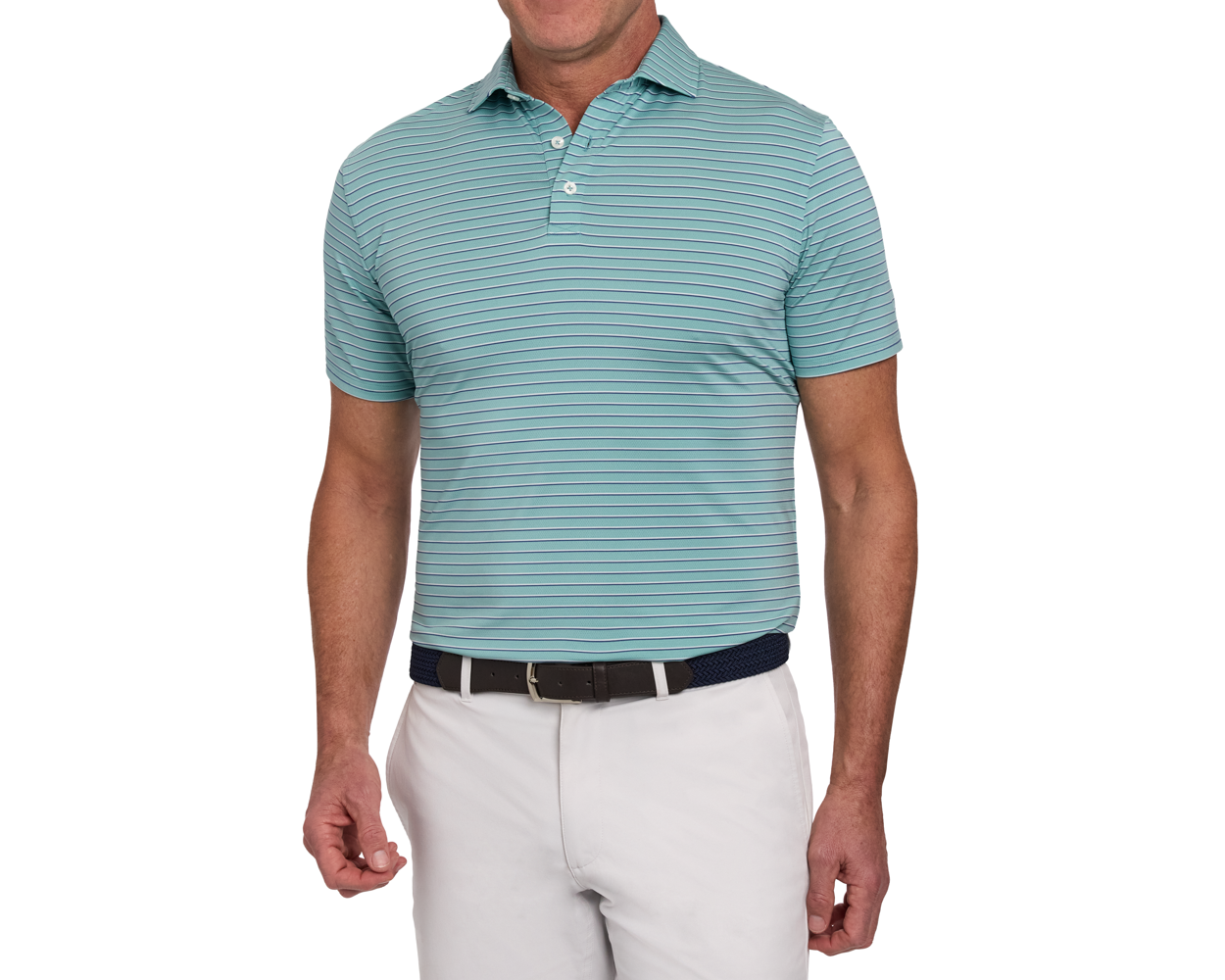 The Springer Shirt: Cascade Green/White/Pacific Blue
