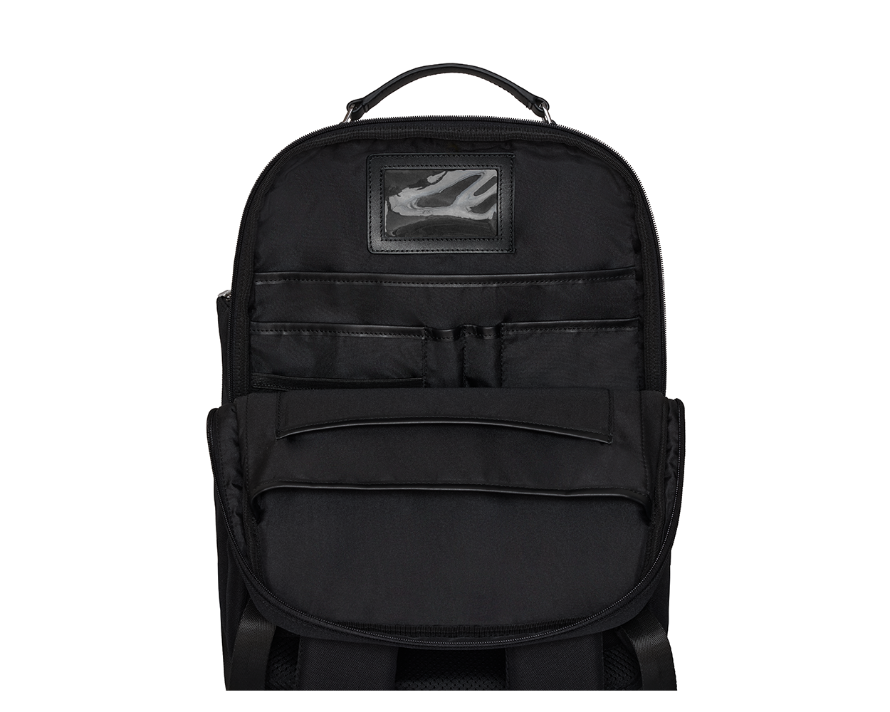 The Broughton Backpack: Black - Black Embroidery