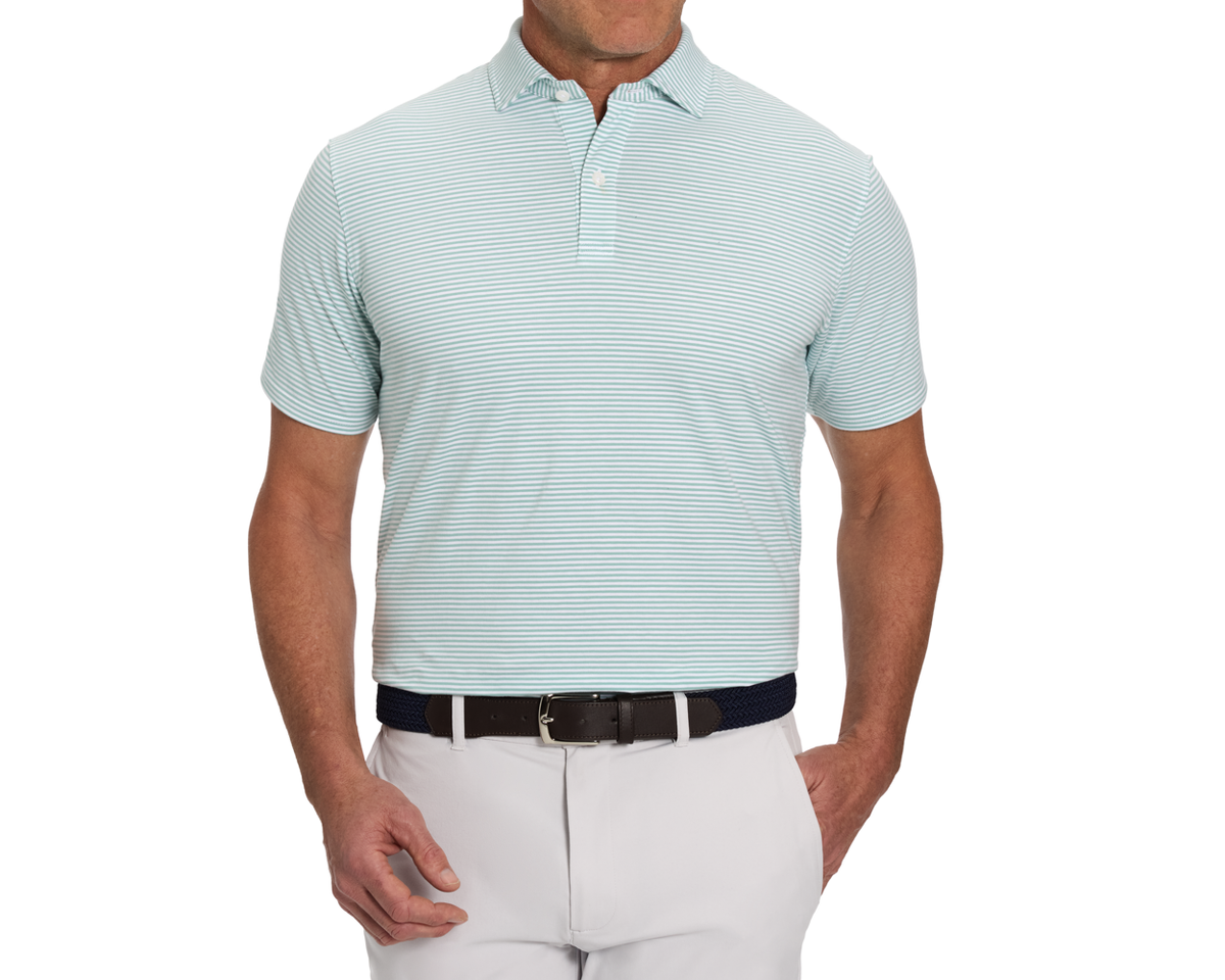 The Herron Shirt: Cascade Green & White