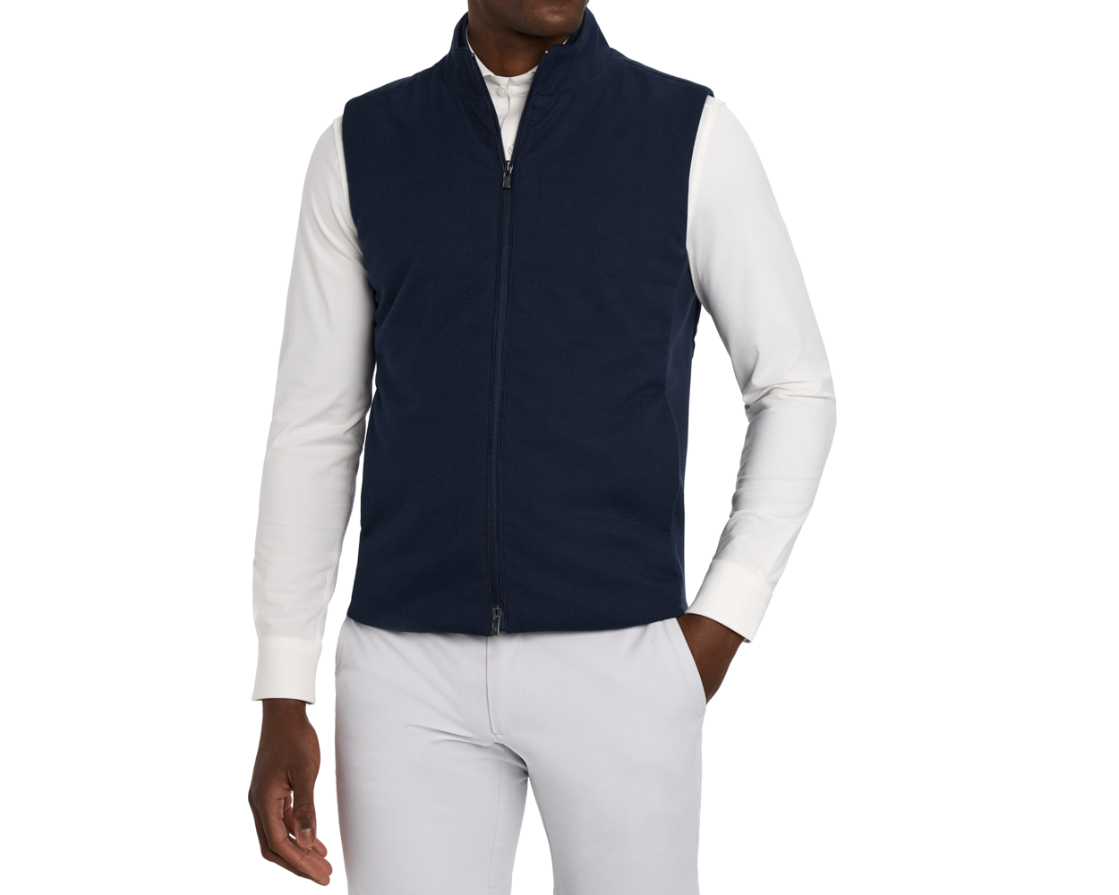 The Sterling Vest: Heathered Dark Navy