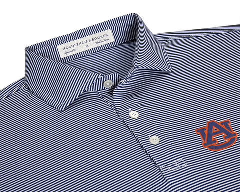 Auburn University Perkins Shirt: Navy & White