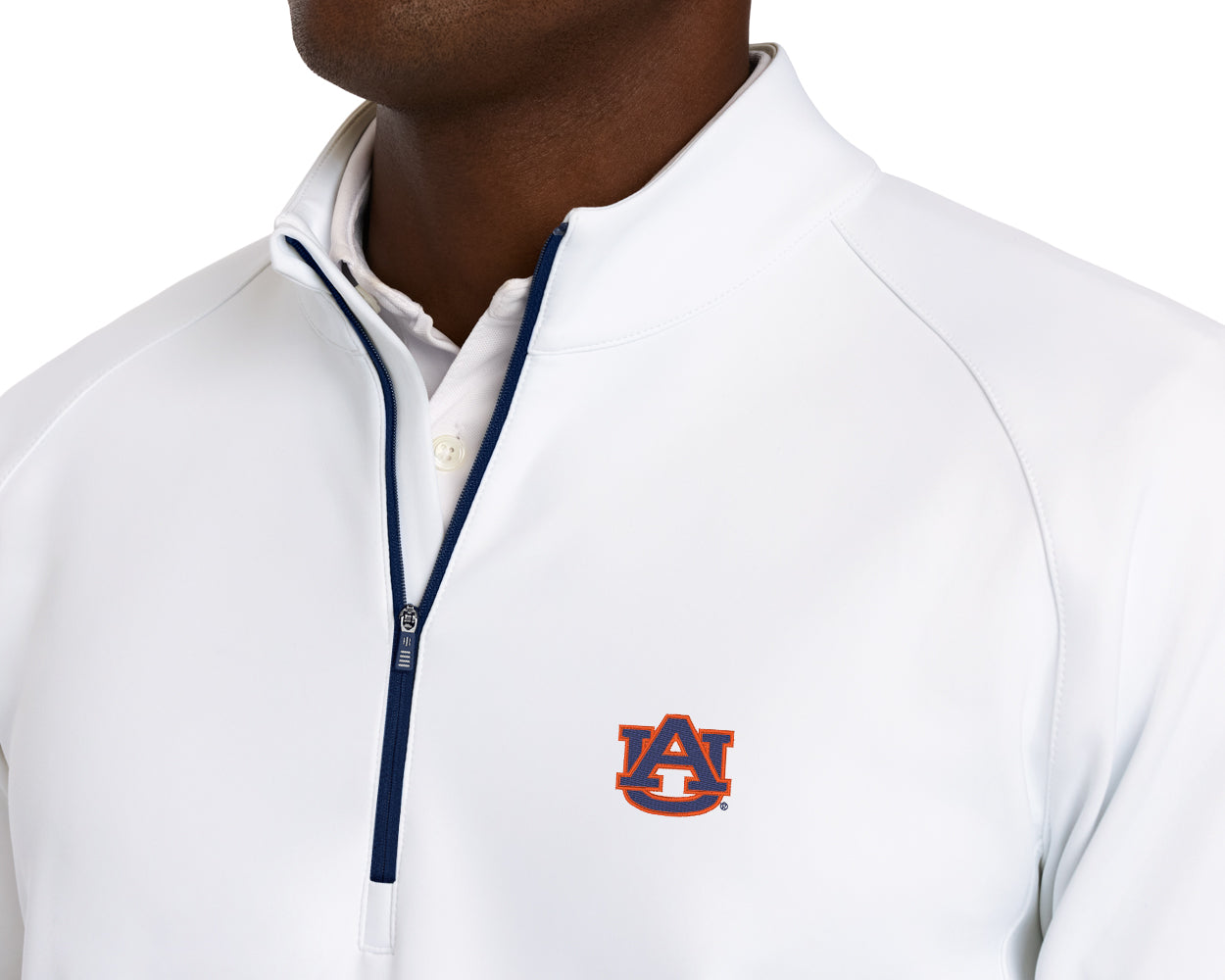 Auburn University Rodgers Quarter-ZIp: White