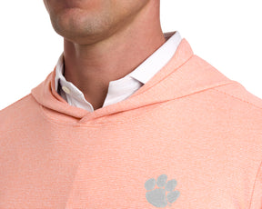 Clemson University Hamilton Hoodie: Heathered Nectarine & White