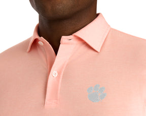 Clemson University Hatcher Shirt: Nectarine & White
