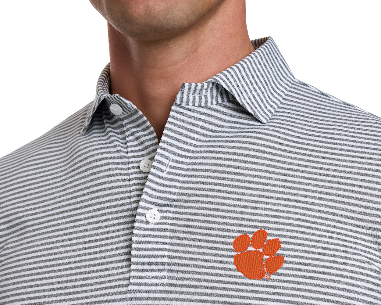 Clemson University Maxwell Shirt: Gray & White