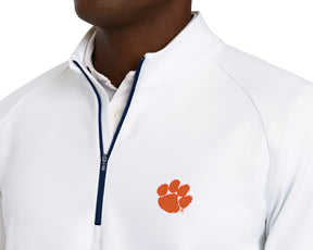 Clemson University Rodgers Quarter-Zip: White