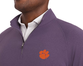 Clemson University Westland Quarter-Zip: Heathered Amherst