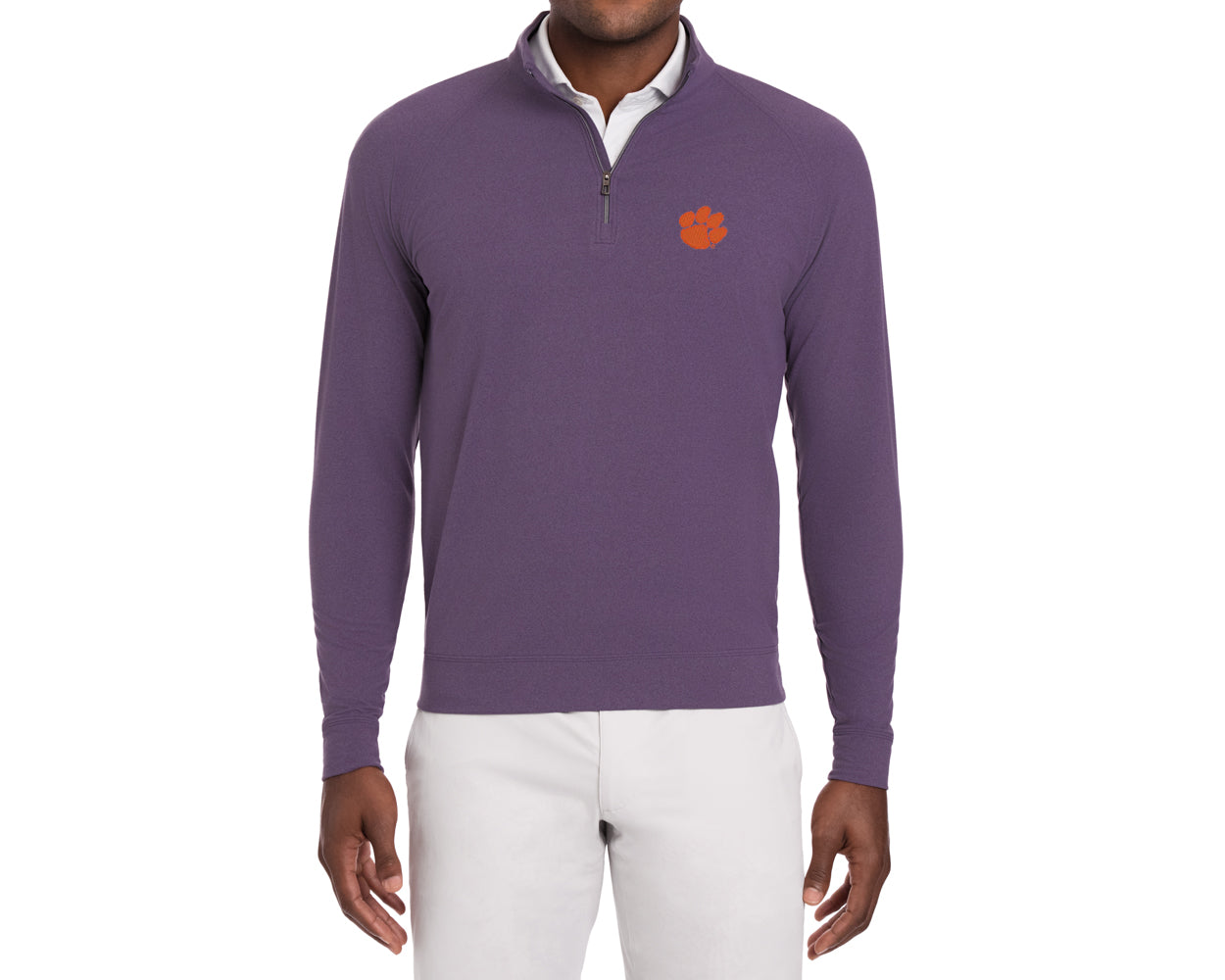 Clemson University Westland Quarter-Zip: Heathered Amherst