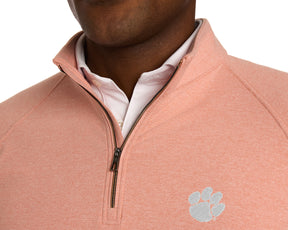 Clemson University Westland Quarter-Zip: Heathered Nectarine