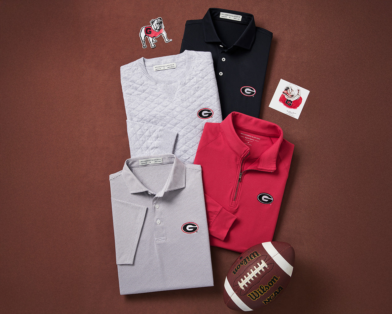 University of Georiga Perkins Shirt: Gray & White
