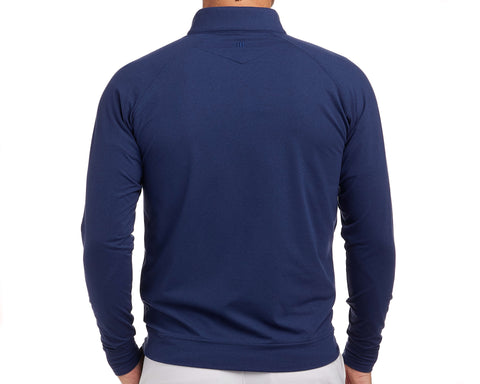 Holderness & Bourne Yale Navy Blue Quarter Zip