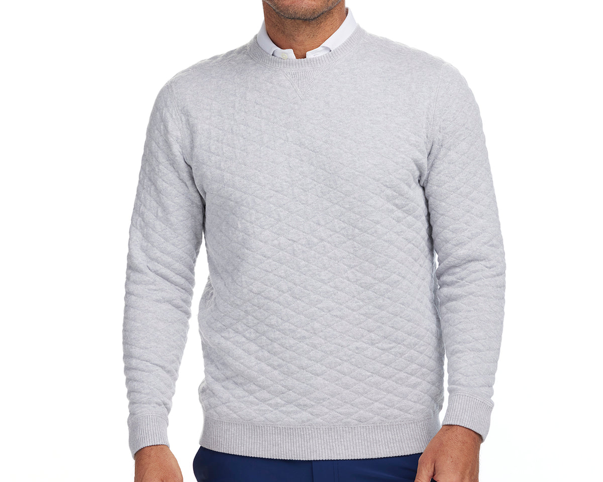 Holderness & Bourne Men’s Gray Pullover Sweater front view wear