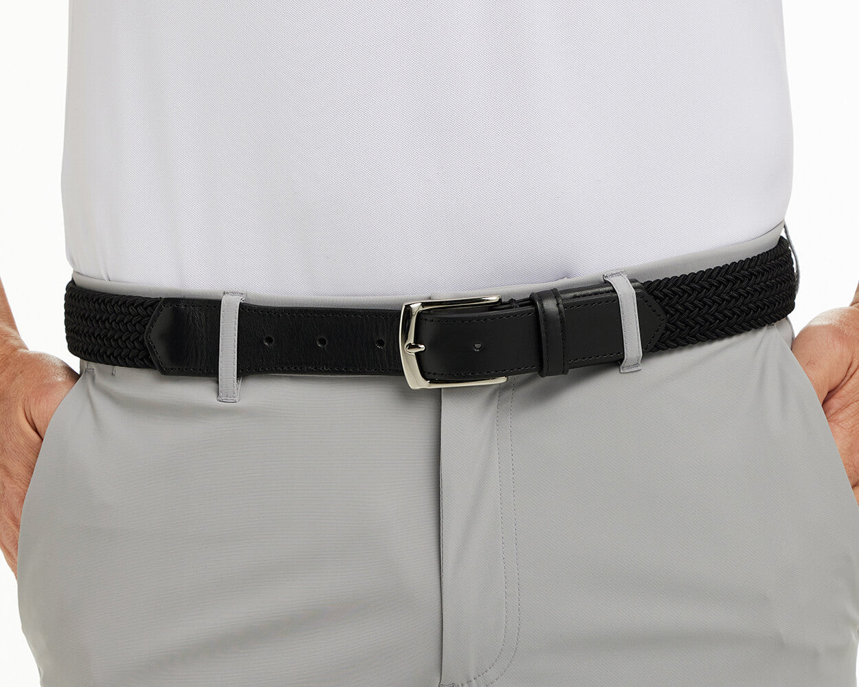 Holderness & Bourne The Fischer Men's Black Braided Belt