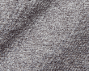 Close-up of The Pickett Performance T-Shirt: Heathered Gray, showcasing its grey, looped knit texture, highlighting the seamless knitting and ultra-breathable AIRATION® fabric.