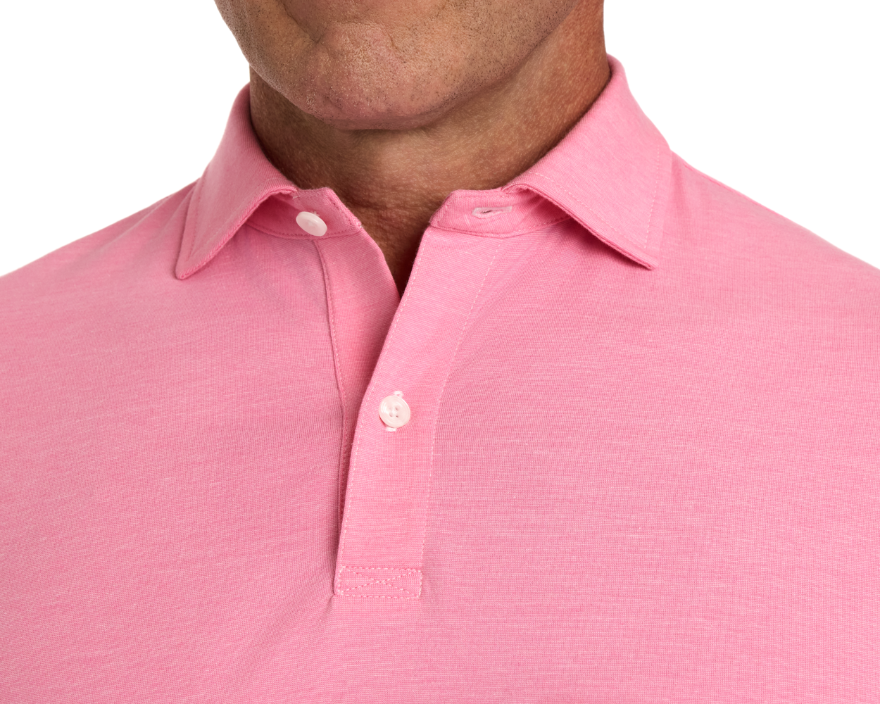 The Hatcher Shirt: Belmont & White, showcasing a structured spread collar and buttoned placket, crafted from breathable Peruvian Pima cotton for comfort and stretch.