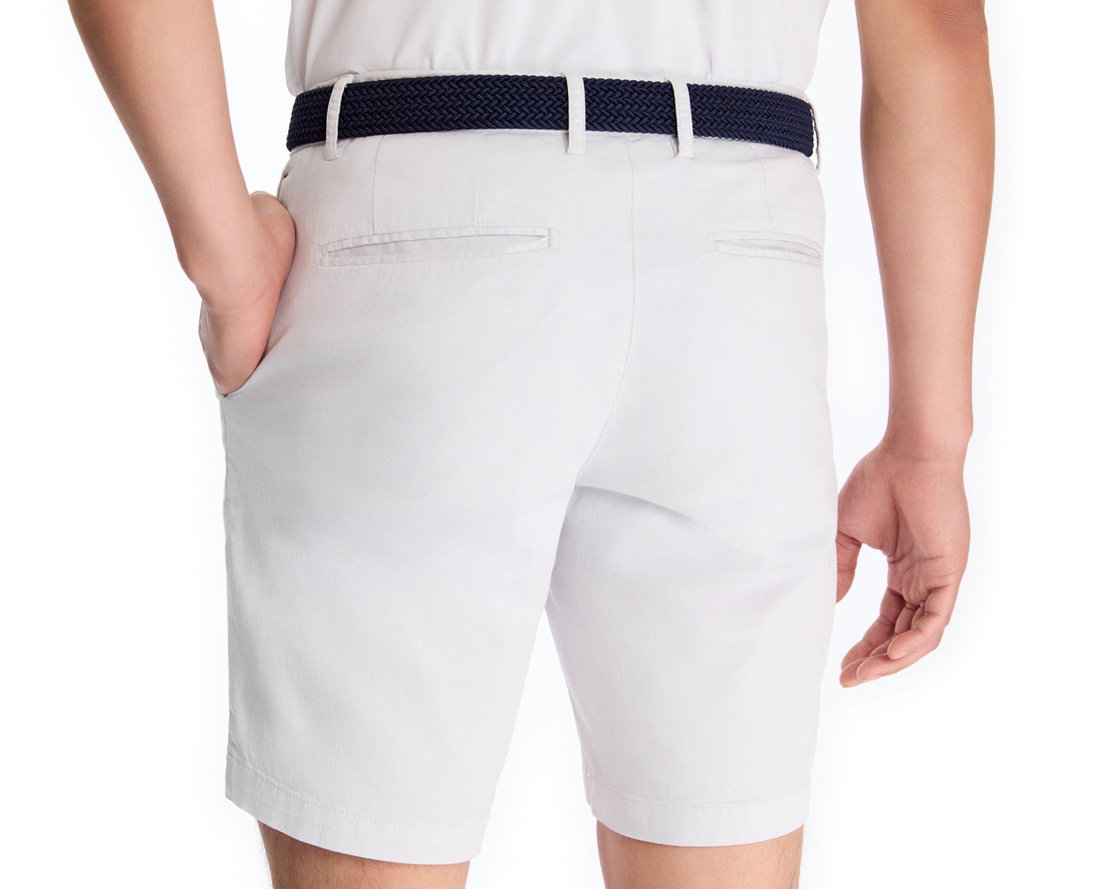 Holderness & Bourne Men’s Light Gray Golf Shorts back view