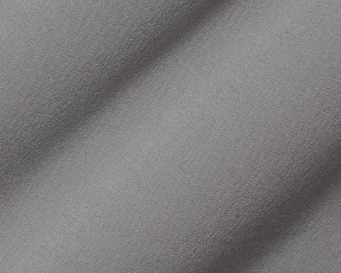 The McDaniel 5 Pocket Pant: Light Gray, showcasing a close-up of its fine woven texture, gentle drape, and wrinkle-resistant, eco-friendly performance fabric.