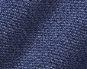 Close-up of The Berwick Crewneck Sweater: Heathered North Sea, showcasing its blue knitted texture with plush, three-ply cashmere and reinforced cuffs.