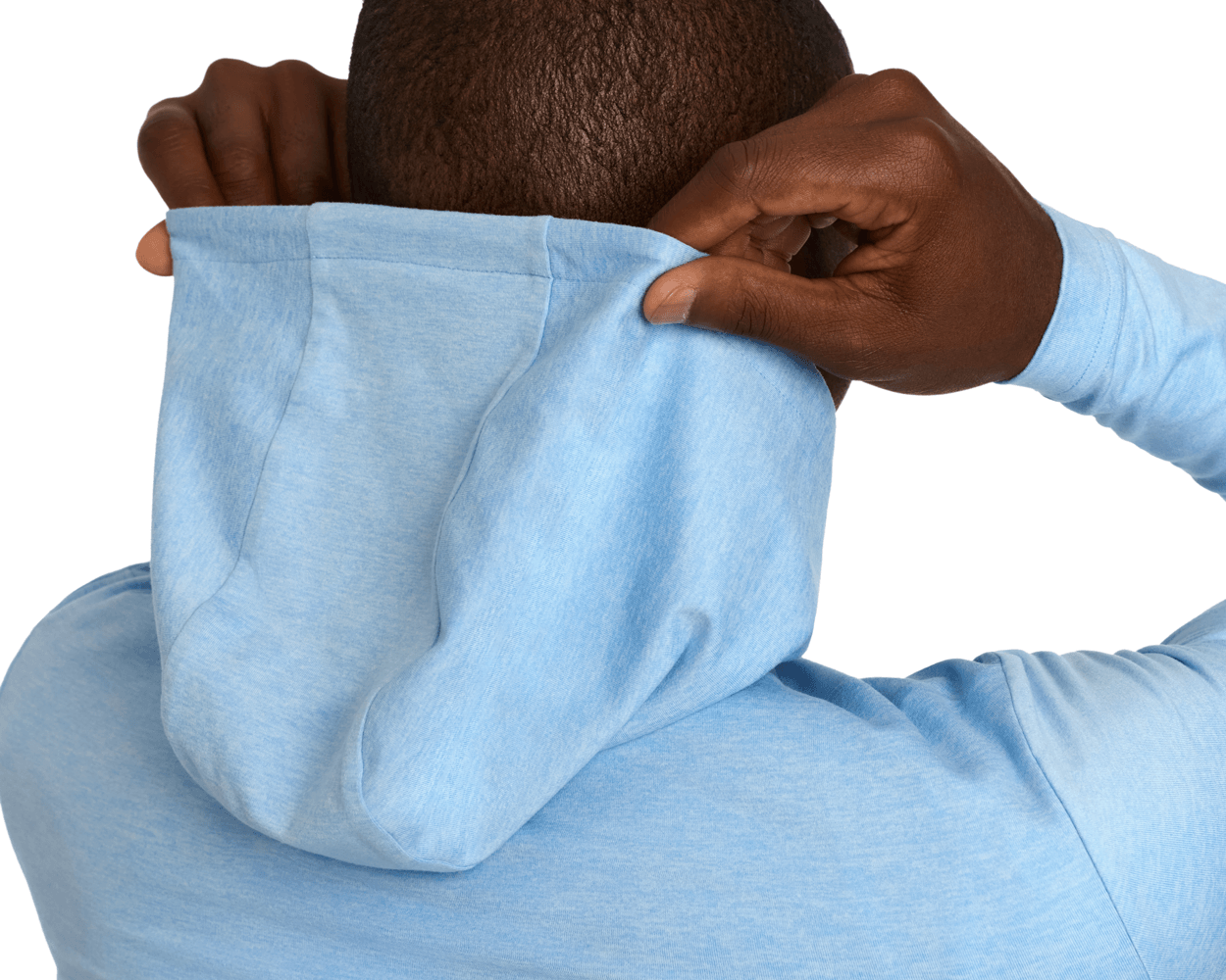 University of North Carolina Stowe Hoodie: Heathered Vista Blue