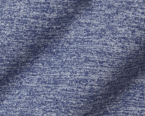 Close-up of Holderness & Bourne Men’s Dark Blue Hoodie denim fabric with a subtle pattern