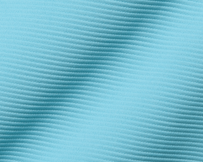 Close-up of The Stuart Quarter-Zip: Harbor, showcasing its light turquoise ribbed fabric with horizontal ridges, highlighting its luxurious texture and lightweight performance blend.