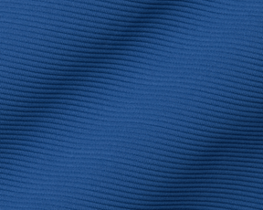 Close-up of The Stuart Quarter-Zip: Maidstone Blue, showcasing its luxurious textured rib knit fabric, highlighting the garment's lightweight and versatile design.