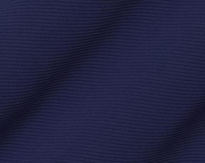 The Stuart Quarter-Zip: Navy features a close-up of its ribbed texture, highlighting the gentle folds and luxurious lightweight performance fabric.