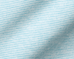 Close-up of The Hamilton Hoodie: Heathered Harbor & White, showcasing its soft, knit fabric with subtle horizontal pinstripes, highlighting the technical hoodie’s comfort and versatility.