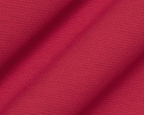 The Bell Quarter-Zip: Heathered Liberty Red features a close-up of its textured, breathable knit fabric, showcasing its sporty, sophisticated design and versatile performance.