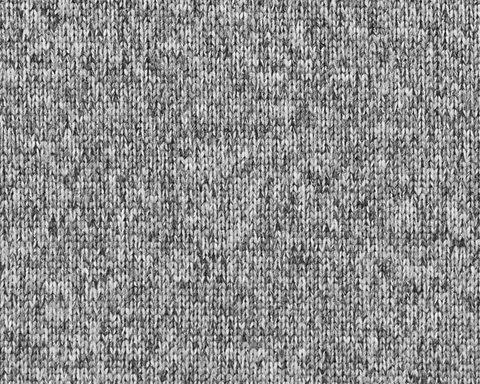 Close-up of The Ashby Jacket: Heathered Gray, showcasing its soft, knitted texture with visible yarn loops and fine pilling, highlighting its cozy, midweight fleece design.