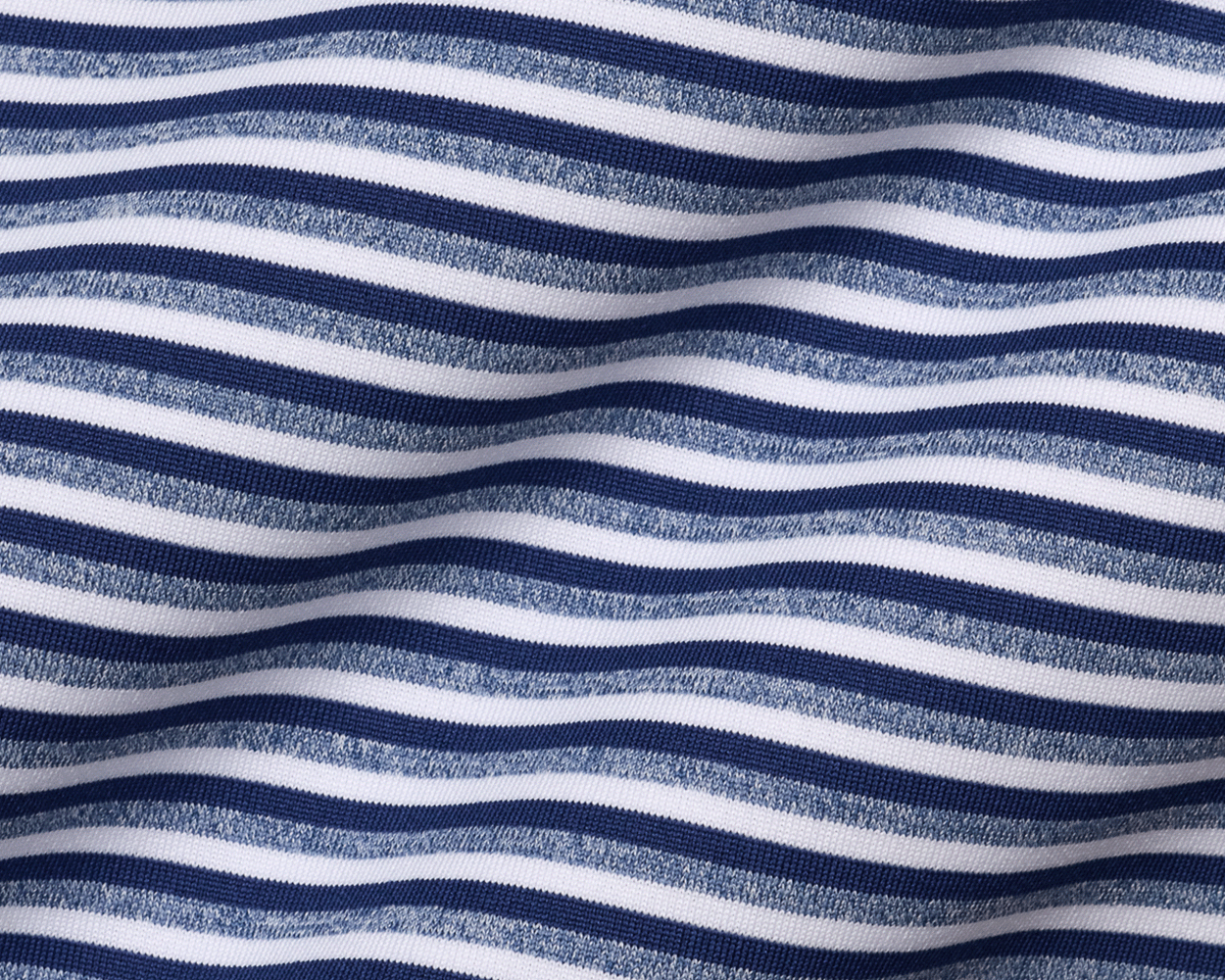 The Fleming Shirt: Navy/Heathered Pacific Blue/White