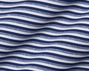 The Fleming Shirt: Navy/Heathered Pacific Blue/White