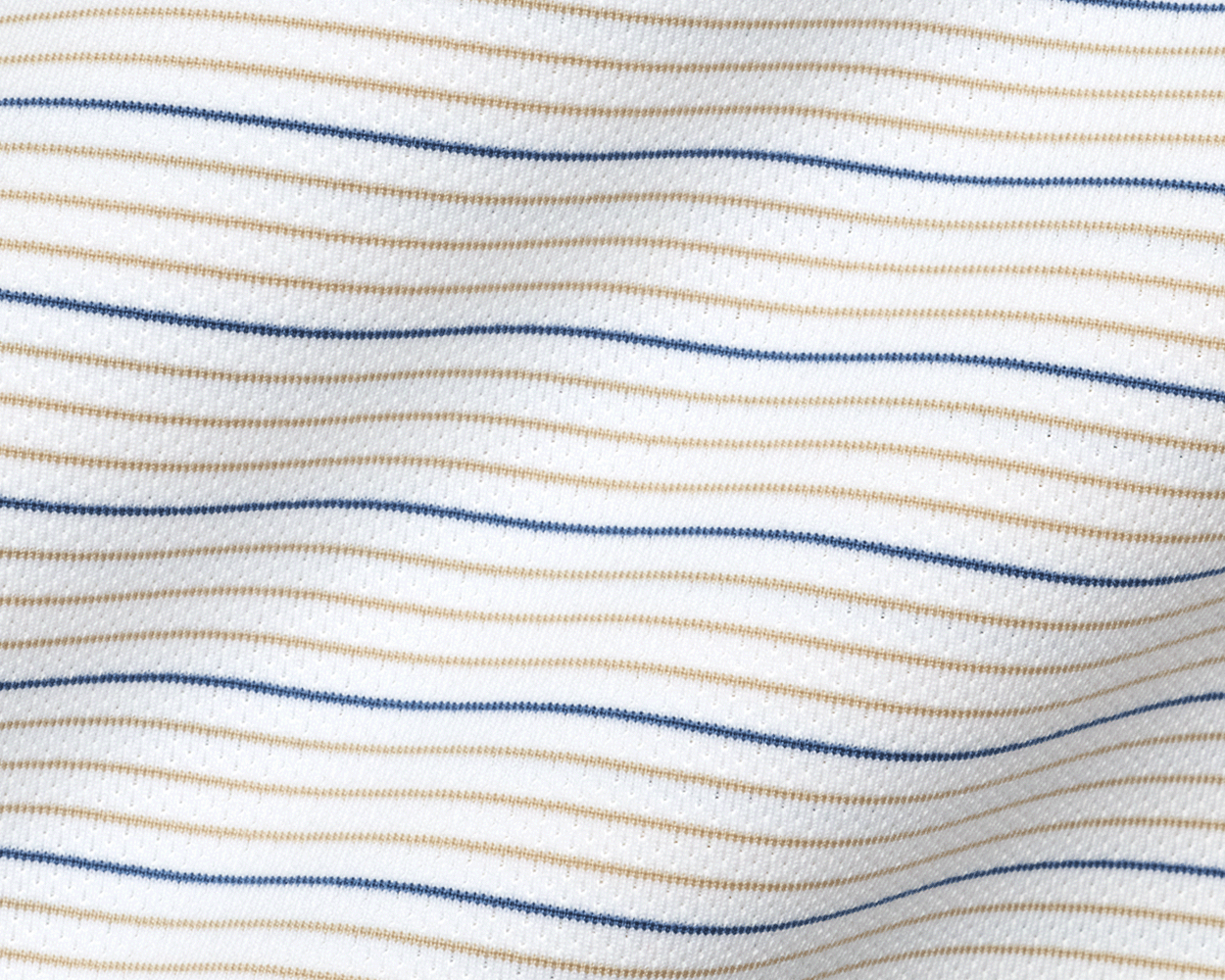 The Stanley Shirt: White/Dune/Pacific Blue