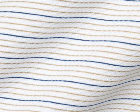 The Stanley Shirt: White/Dune/Pacific Blue