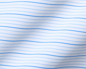 Close-up of The Stanley Shirt's fine horizontal stripes, showcasing its breathable AIRATION® fabric with micro perforations for enhanced air circulation and comfort.