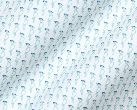 The Sprague Shirt: Cascade Green & Pacific Blue
