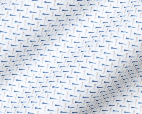 The Cromwell Shirt: Dune & Pacific Blue