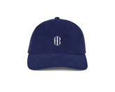 The Corduroy Hat: Navy with White HB Icon