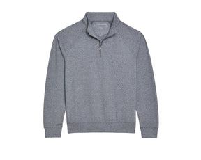 The Westland Boys Quarter-Zip: Charcoal, featuring a heathered long-sleeve design with a quarter-zip mock collar, ideal for versatile leisure and sports wear.