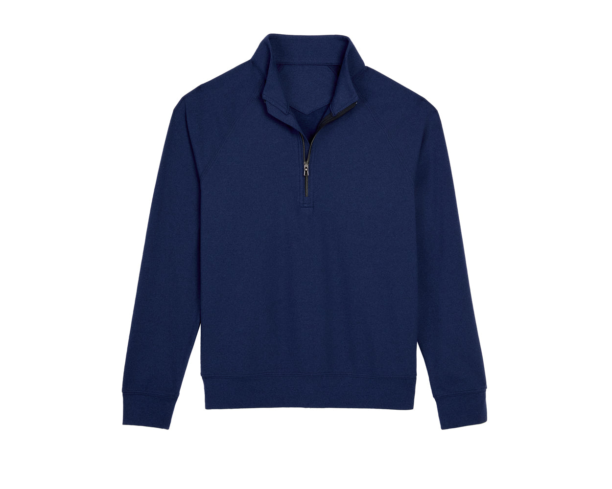 The Westland Boys Quarter-Zip: Navy, featuring a quarter-length front zipper, stand-up collar, and crafted from soft, performance fabric with UPF 50+ protection.