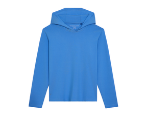 The Jackson Boys Hoodie: Horizon Blue, a sleek, long-sleeved hooded top in soft, stretchy fabric, designed for performance with UPF 50+ protection.