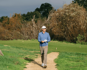 The Harper Quarter-Zip: Heathered Pacific Blue