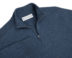 Holderness & Bourne Men’s Blue Quarter Zip Sweater