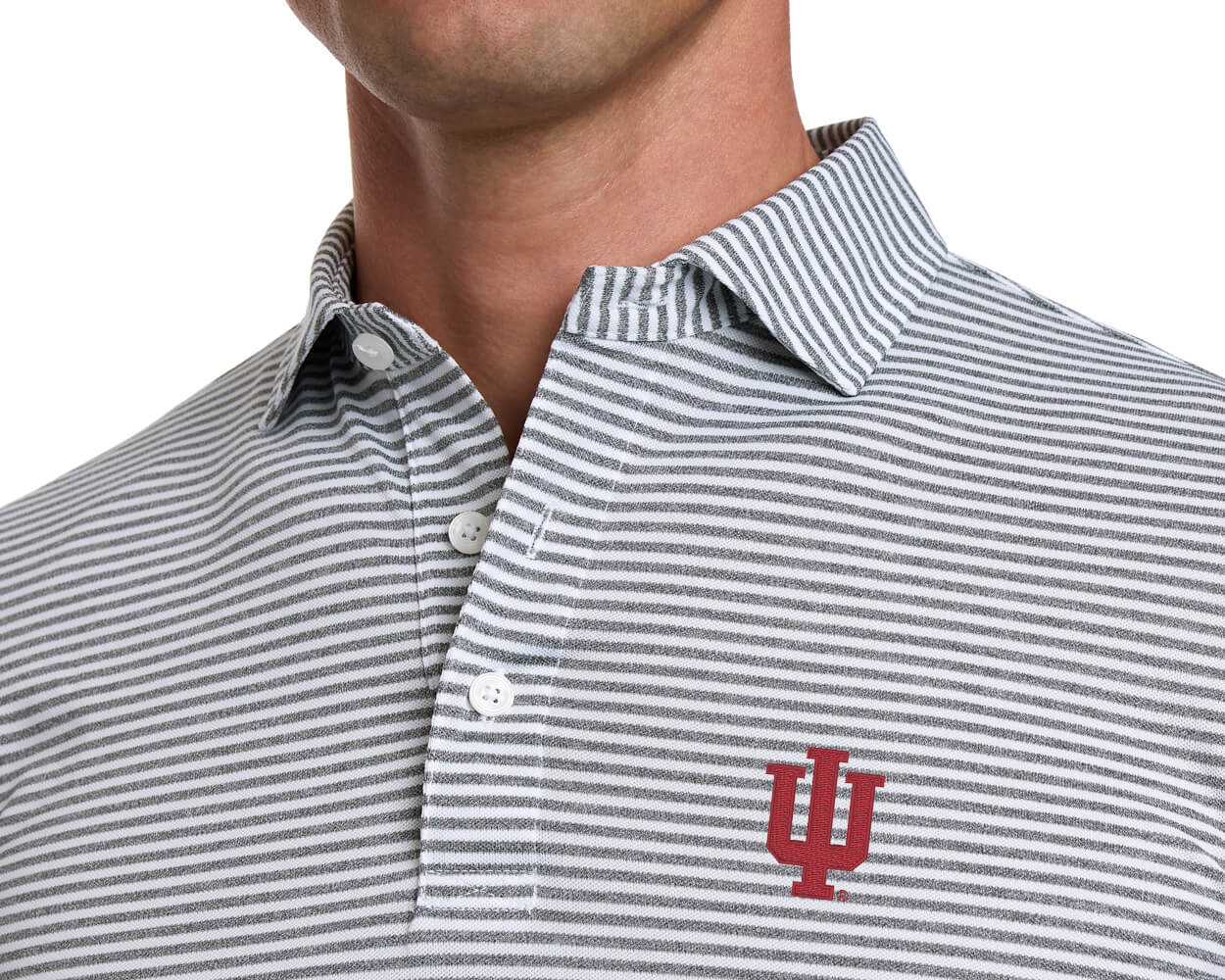 Indiana University Maxwell Shirt: Gray & White