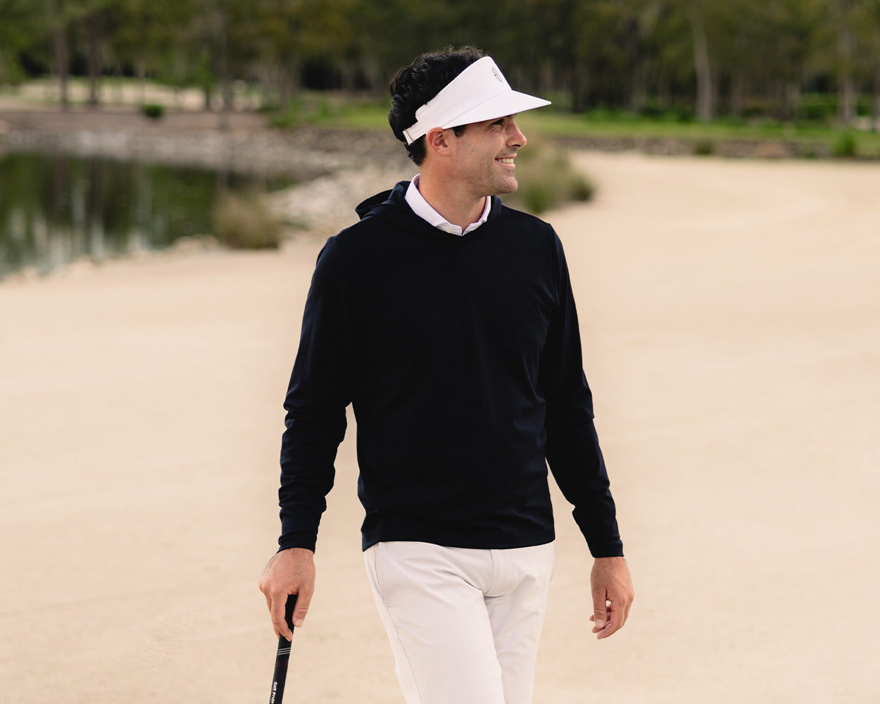 Holderness & Bourne The Jackson Black Pullover Golf Hoodie