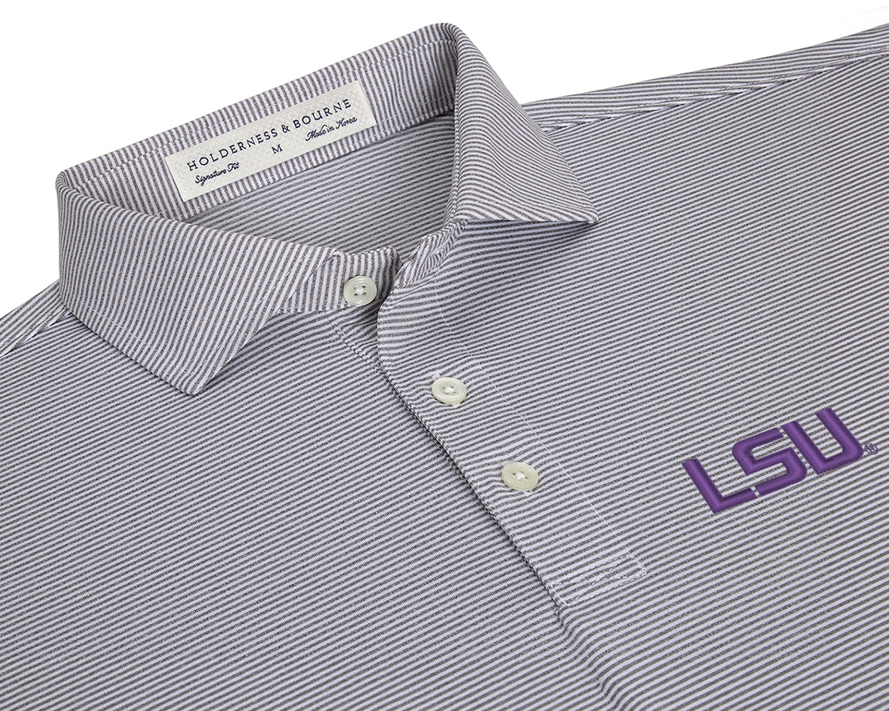 Louisiana State University Perkins Shirt: Gray & White